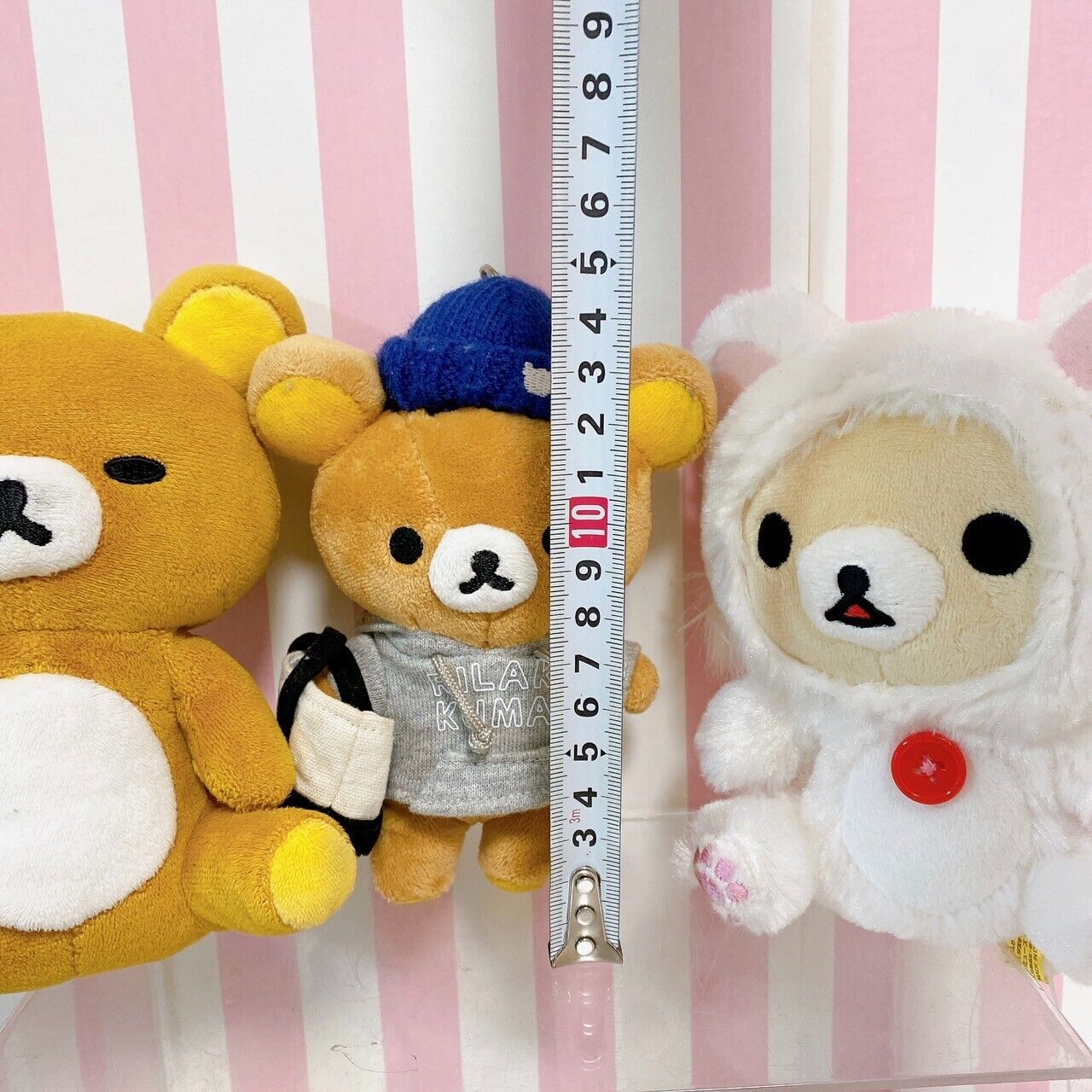 San-x Rilakkuma Korilakkuma Plush Set 3 Soft Toy Doll Costume Cat Brown White