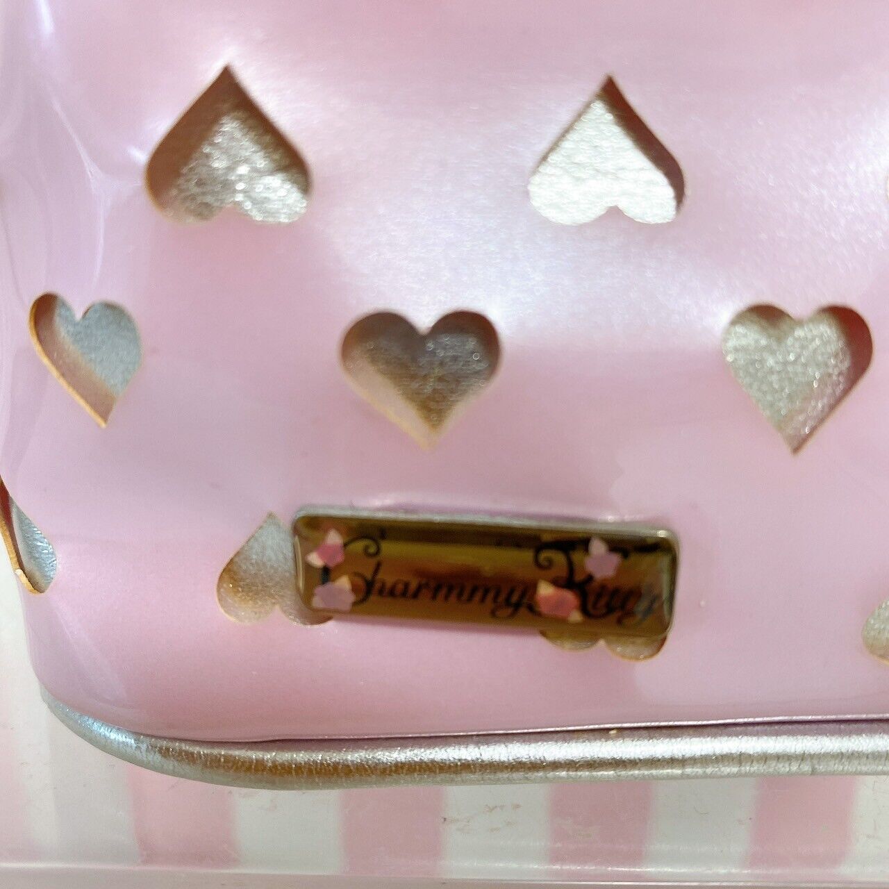 Sanrio Charmmy Charmy Kitty Vanity Pouch Pink Heart Ribbon Cat Kawaii Character