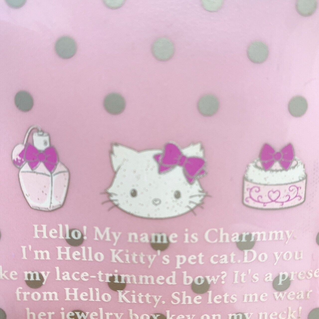 Sanrio Charmmy Charmy Kitty Vanity Pouch Pink Heart Ribbon Cat Kawaii Character