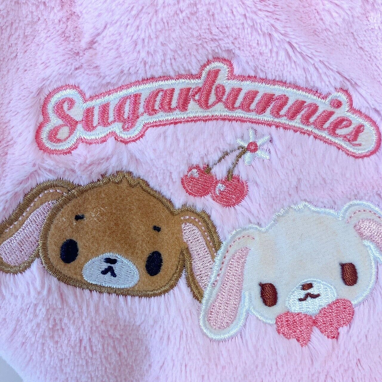 Sanrio Sugar Bunnies Mini Tote Bag Handbag Pink Fluffy Shirousa Kurousa Cherry