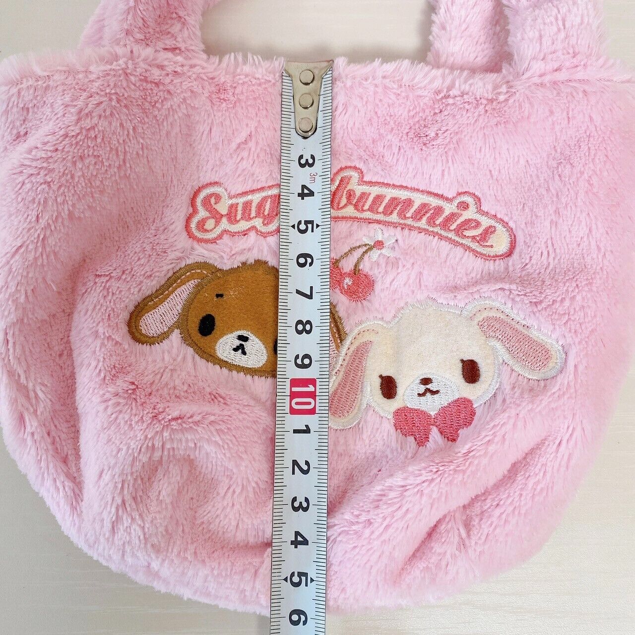 Sanrio Sugar Bunnies Mini Tote Bag Handbag Pink Fluffy Shirousa Kurousa Cherry