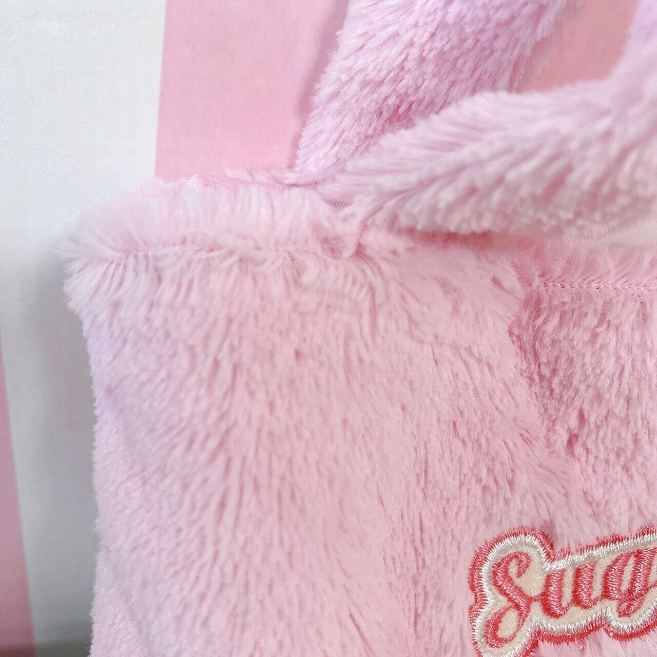 Sanrio Sugar Bunnies Mini Tote Bag Handbag Pink Fluffy Shirousa Kurousa Cherry