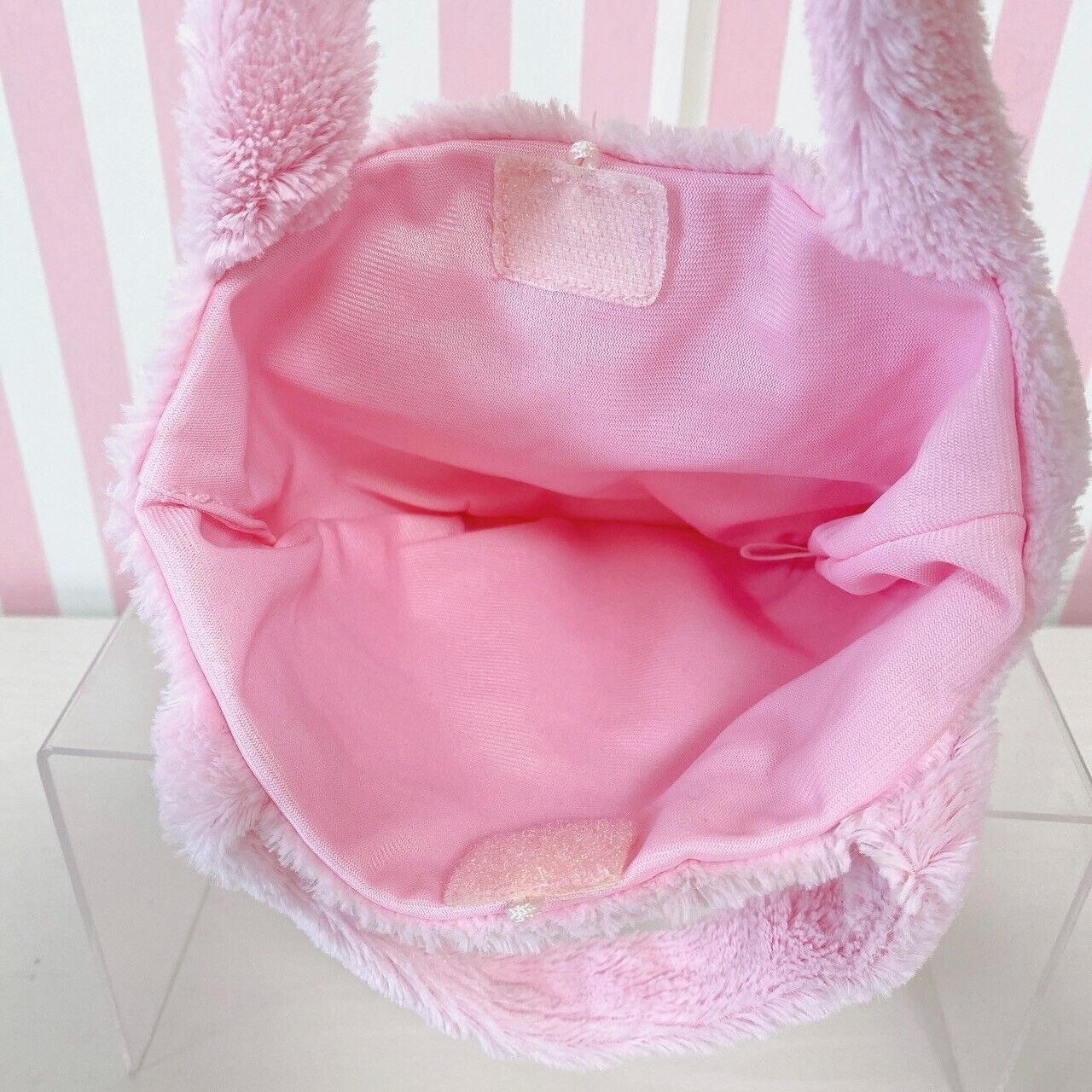 Sanrio Sugar Bunnies Mini Tote Bag Handbag Pink Fluffy Shirousa Kurousa Cherry