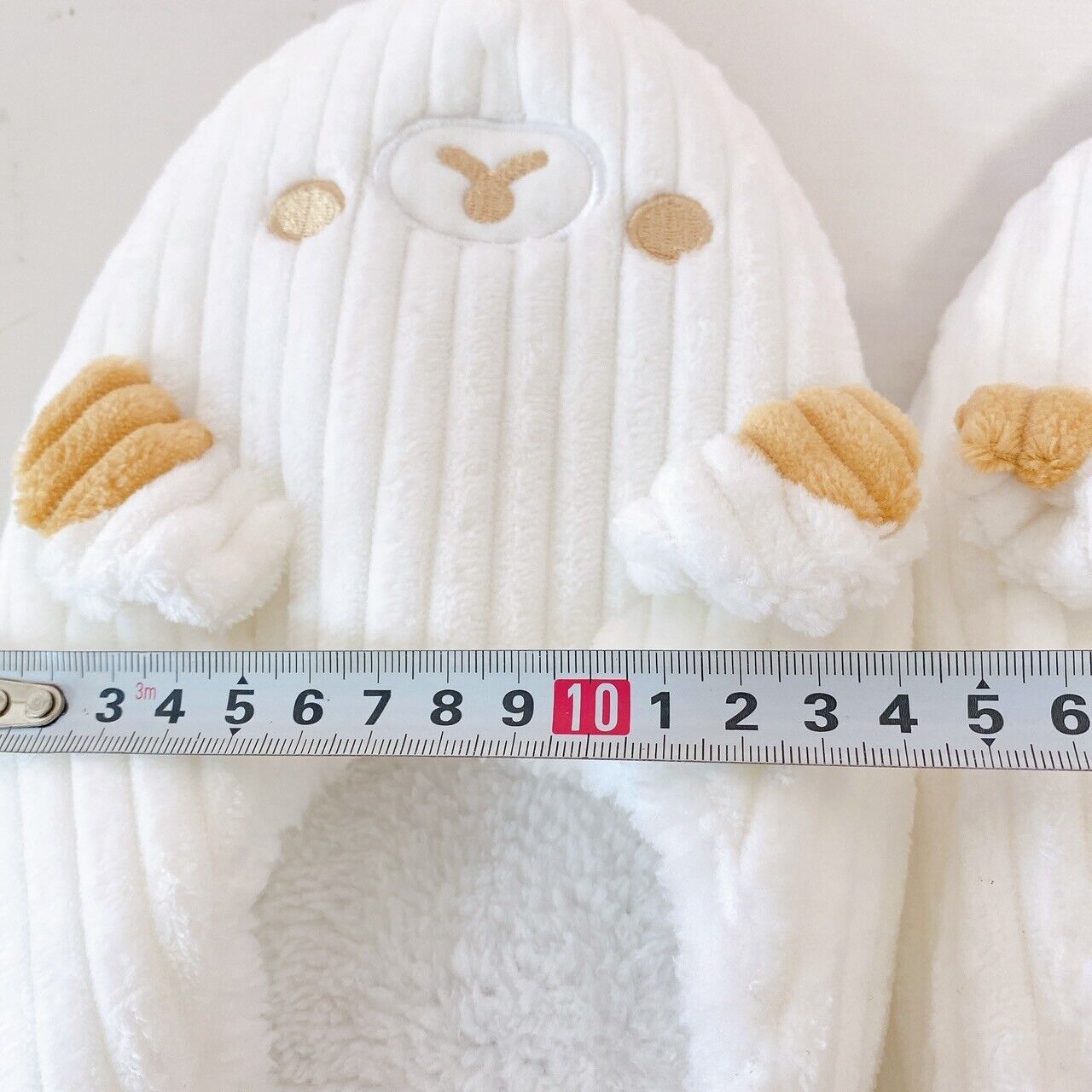 Rilakkuma Korilakkuma San-X Slippers Room Shoes White Corduroy 26cm Monochrome