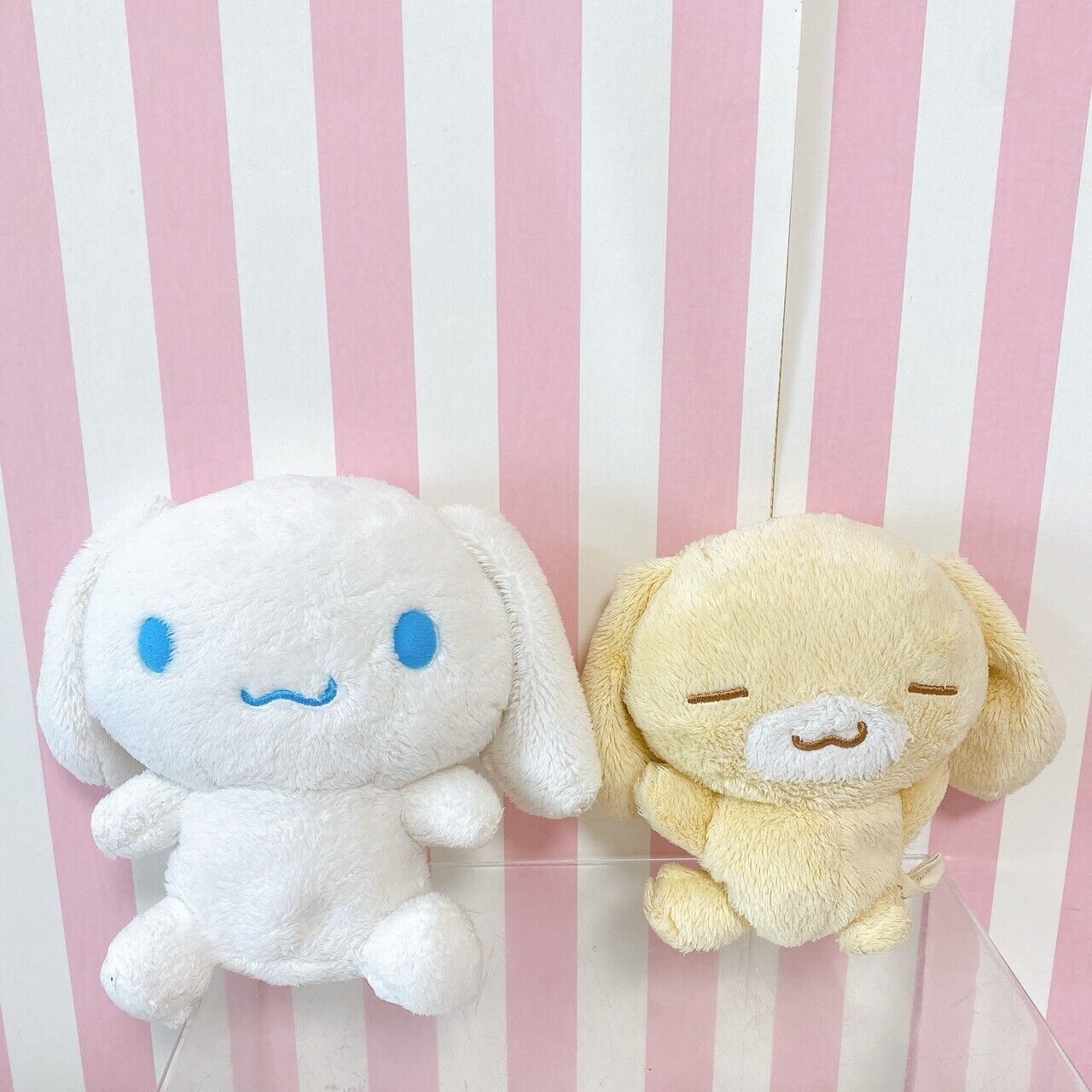 Sanrio Cinnamoroll Cappuccino Plush Set 2 White Beige Doll Soft Toy Fluffy Rare