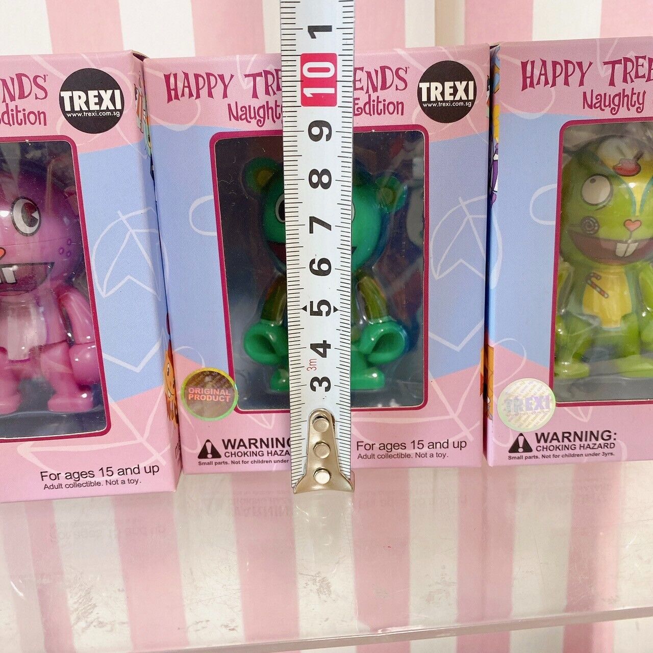 Happy Tree Friends Figure Set 3 Toothy Nutty Flippy Green Pink Box Kawaii Rare