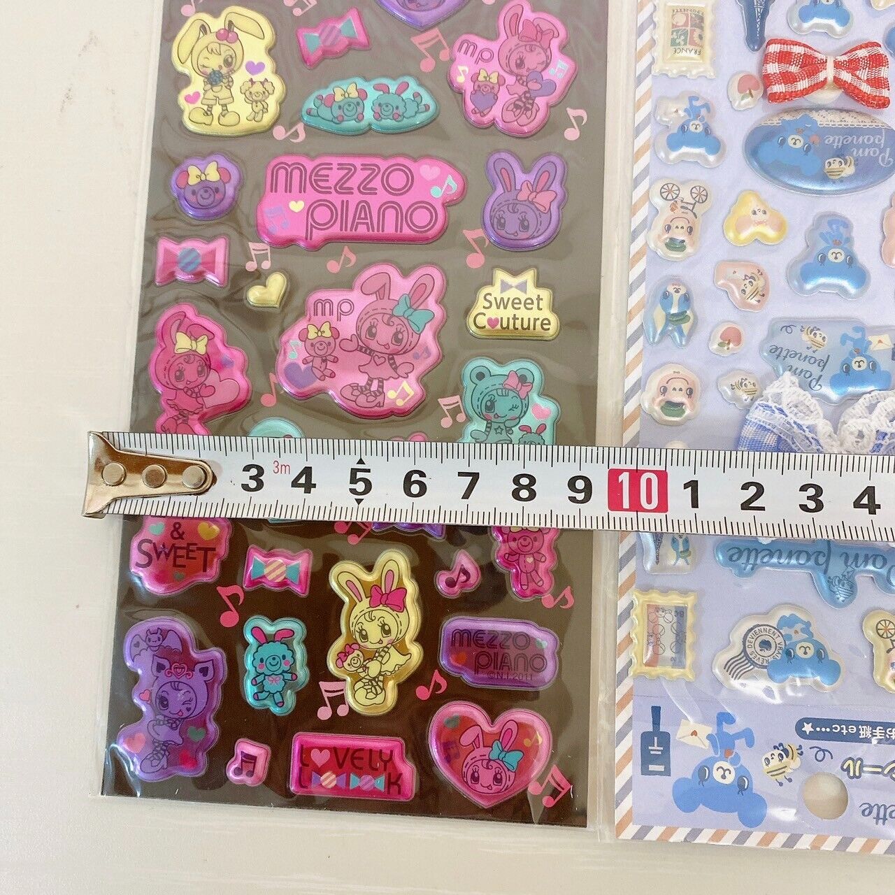 Mezzo Piano Stationery 4 Set Sticker Ribbon Heart Popo Mimi Kawaii Character