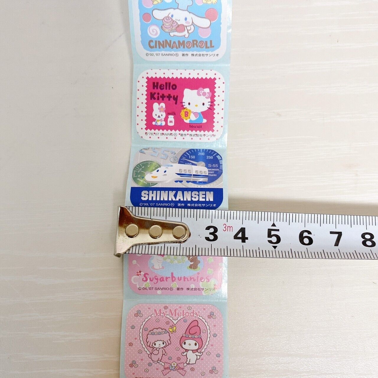 Sanrio Sugar Bunnies Pandausa Komugiusa Mini Towel Handkerchief Sticker Set Rare