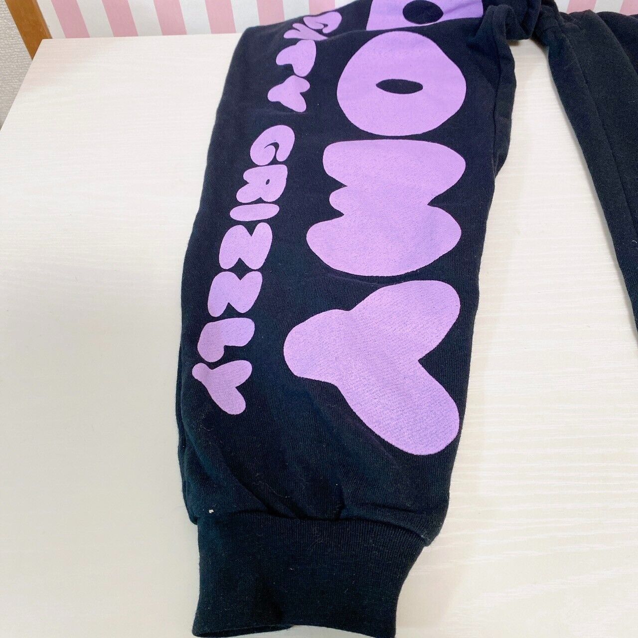 TaiTo Gloomy Bear Bloody Sweat Pants L Bottoms Black Pink Star Logo Kawaii Rare