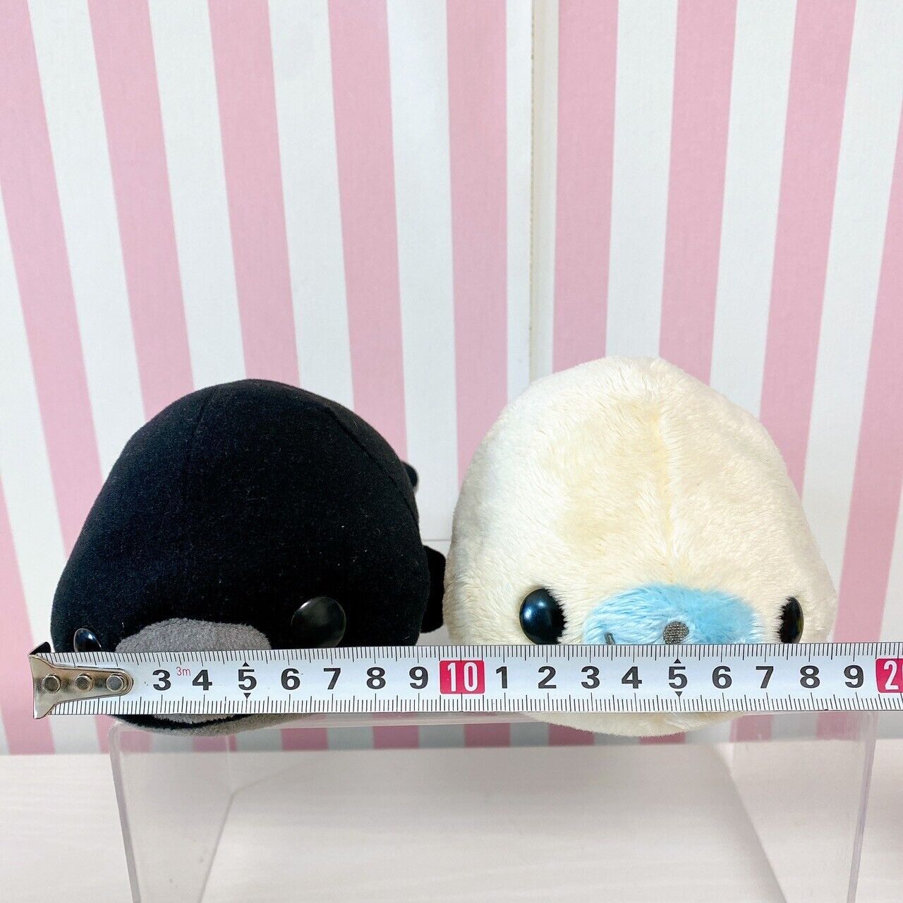 San-X Mamegoma Kurogoma Mizugoma Plush Set 2 Soft Stuffed Toy Doll White Black