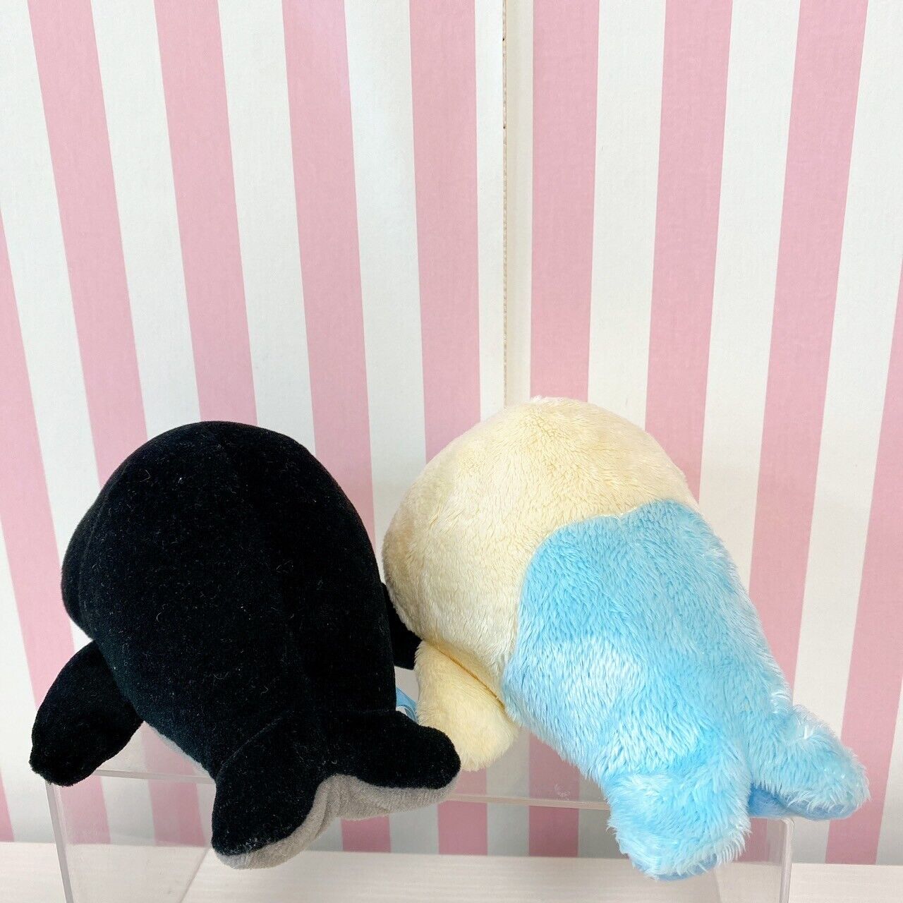 San-X Mamegoma Kurogoma Mizugoma Plush Set 2 Soft Stuffed Toy Doll White Black