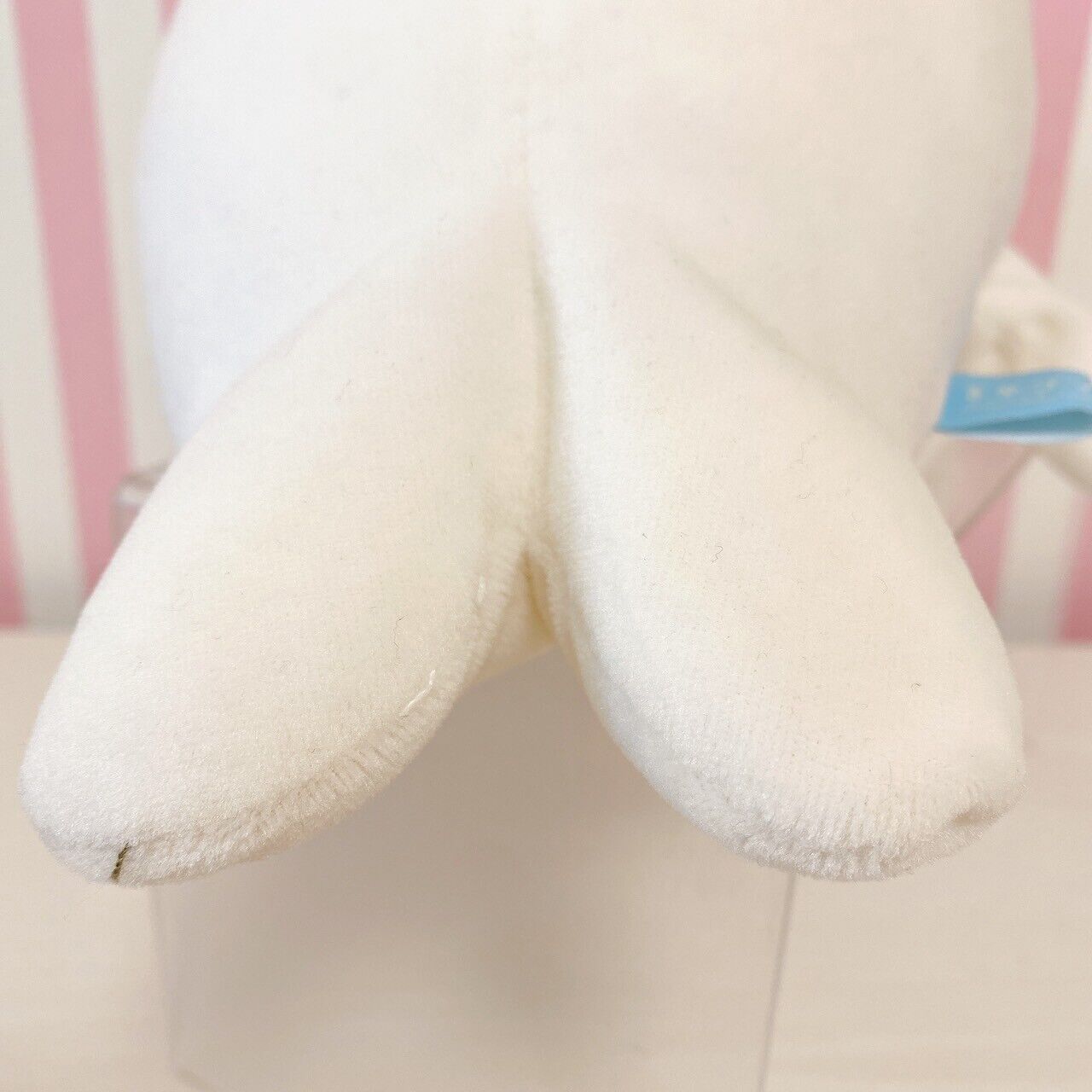 San-X Mamegoma Shirogoma Beads Plush Soft Stuffed Toy Doll White Fluffy Seal