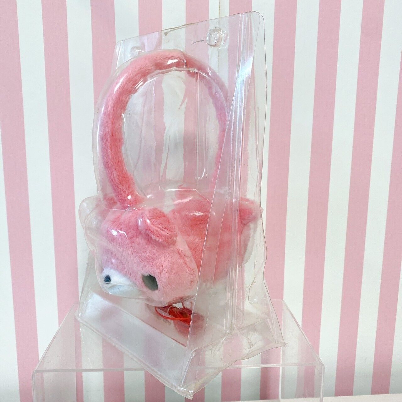 TaiTo Gloomy Bloody Bear Chax GP Face Headphones Plush Fluffy Pink Rare Kawaii