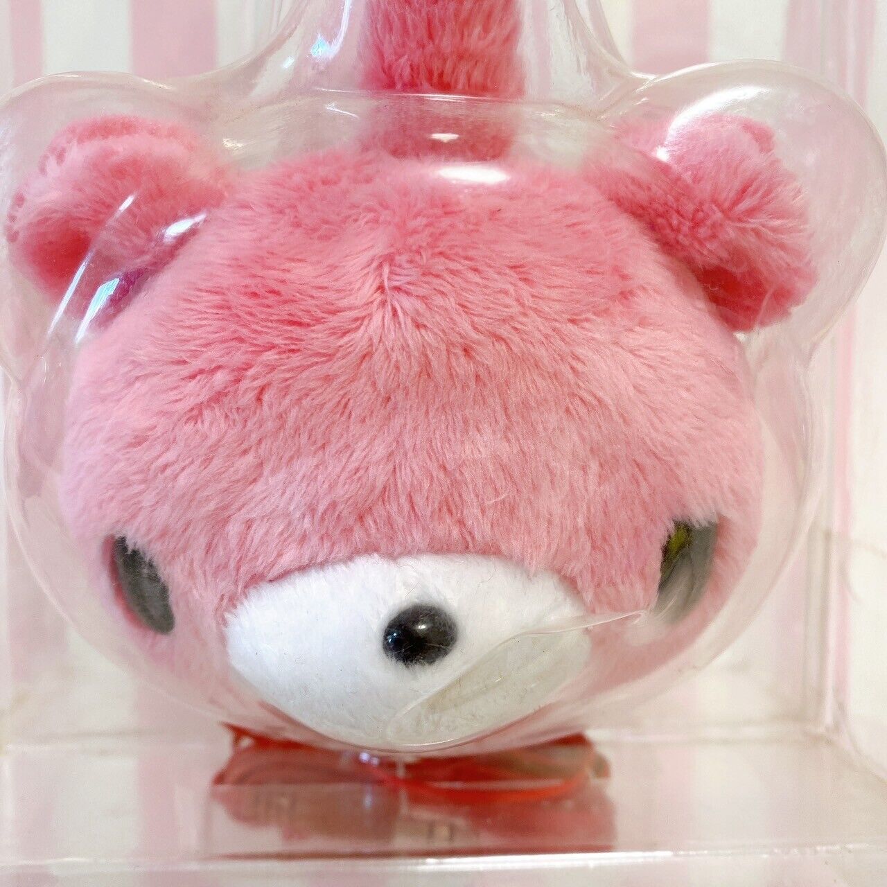 TaiTo Gloomy Bloody Bear Chax GP Face Headphones Plush Fluffy Pink Rare Kawaii