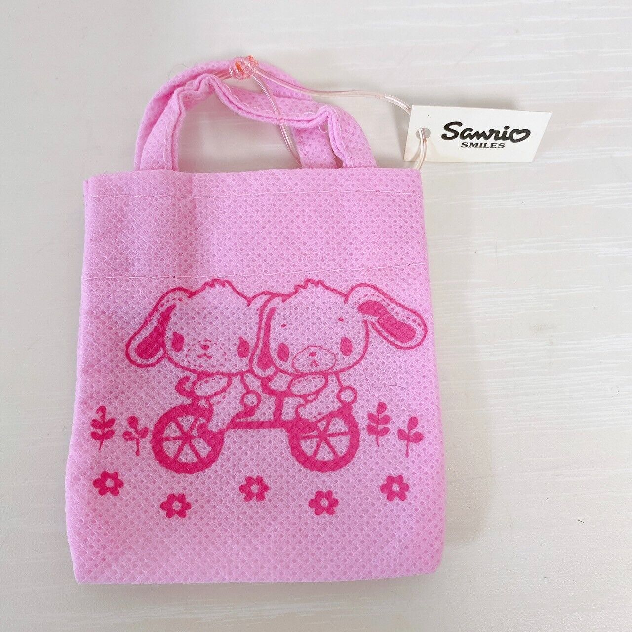 Sanrio Sugar Bunnies Drawstring Bag Goods Set Pink Shirousa Kurousa Parfait Rare