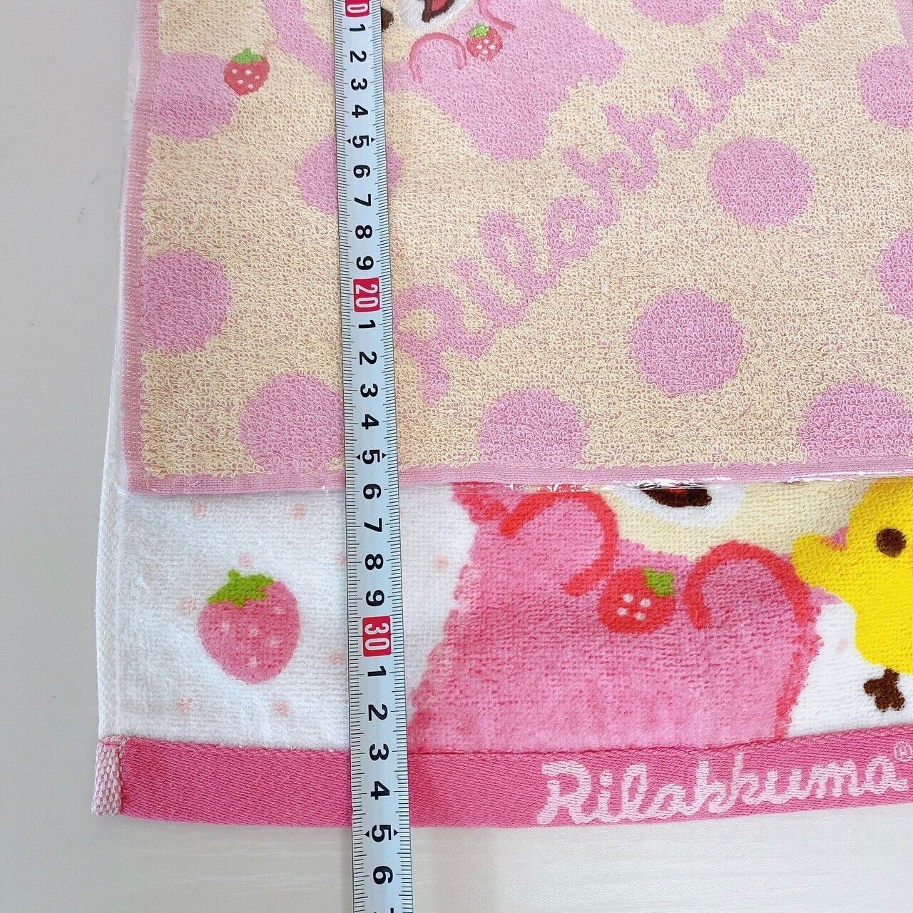 San-X Rilakkuma Korilakkuma Kiiroitori Hand Towel Set 2 Strawberry Pink Rabbit