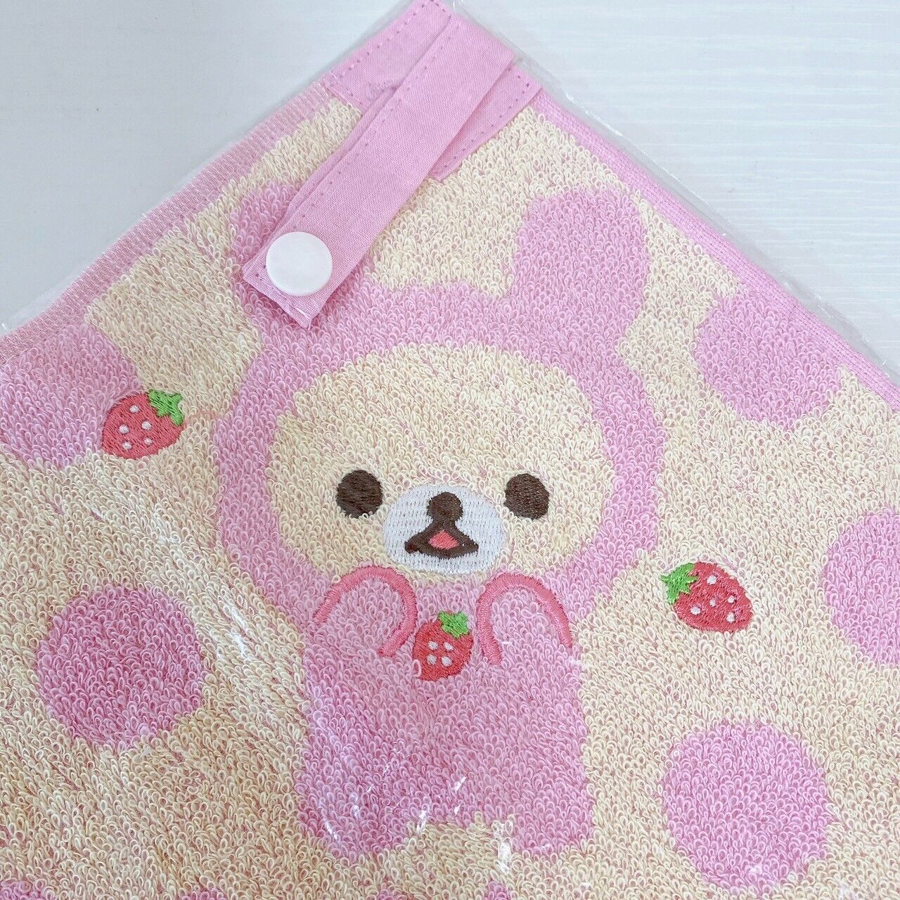 San-X Rilakkuma Korilakkuma Kiiroitori Hand Towel Set 2 Strawberry Pink Rabbit