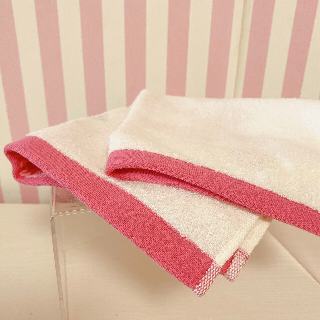 San-X Rilakkuma Korilakkuma Kiiroitori Hand Towel Set 2 Strawberry Pink Rabbit