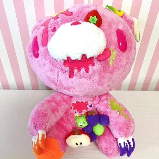 TaiTo Gloomy Bloody Bear Plush Juicy Fruits Doll Soft Stuffed Toy Pink Apple