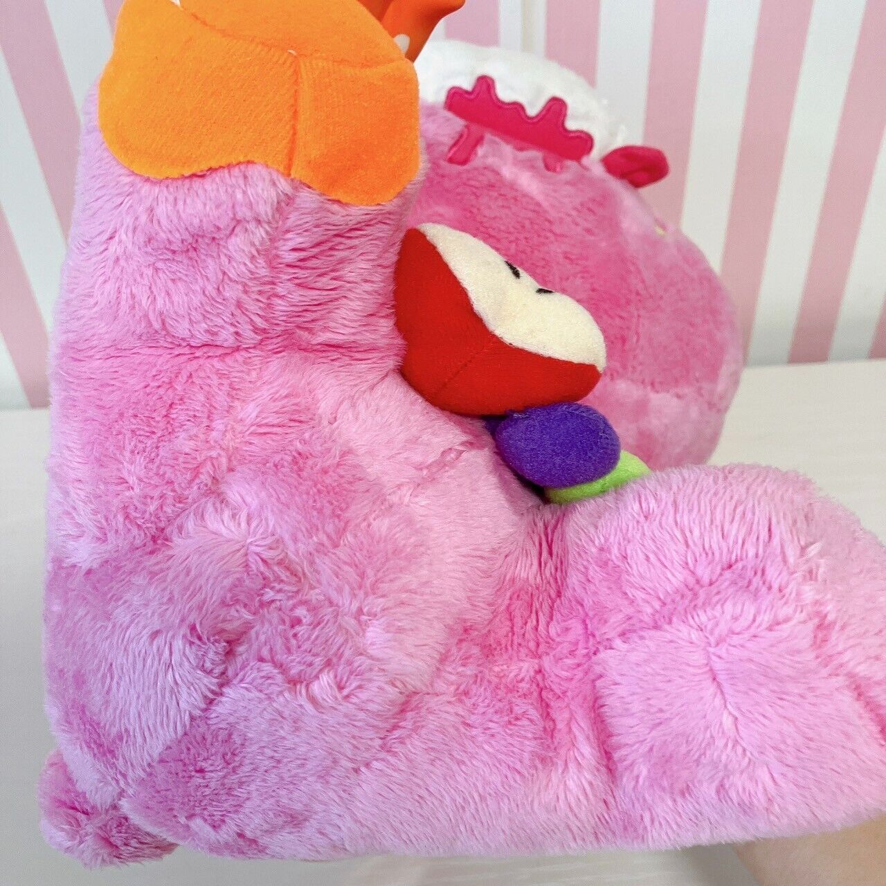 TaiTo Gloomy Bloody Bear Plush Juicy Fruits Doll Soft Stuffed Toy Pink Apple