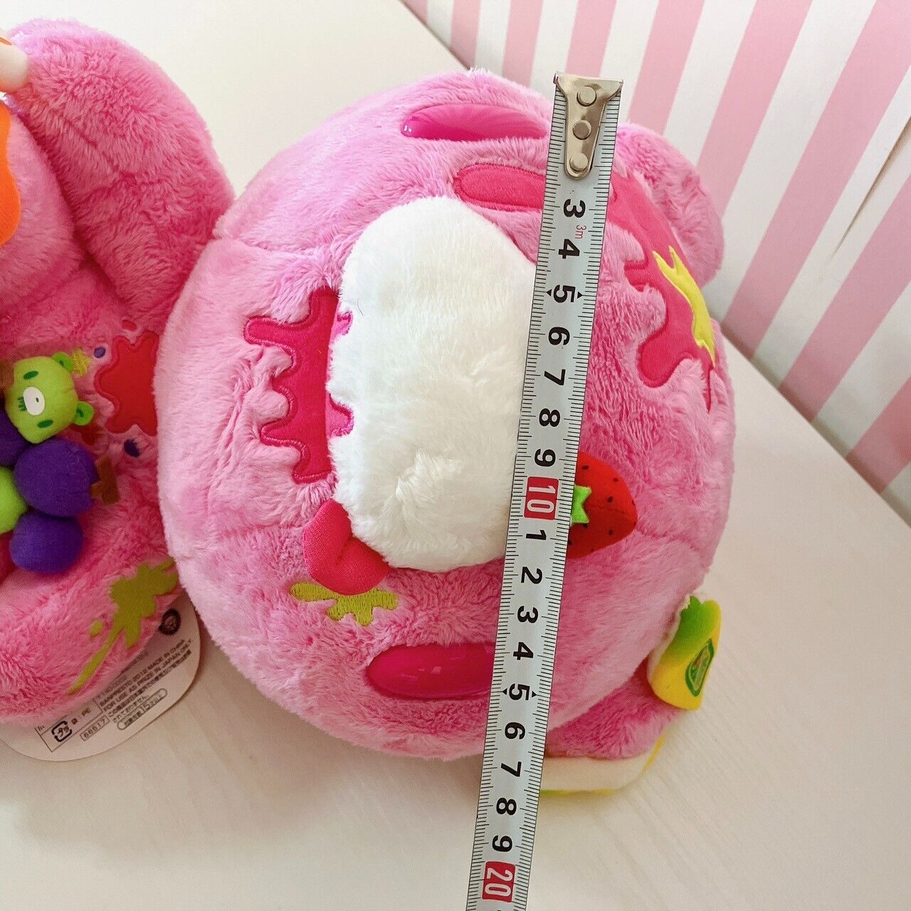 TaiTo Gloomy Bloody Bear Plush Juicy Fruits Doll Soft Stuffed Toy Pink Apple