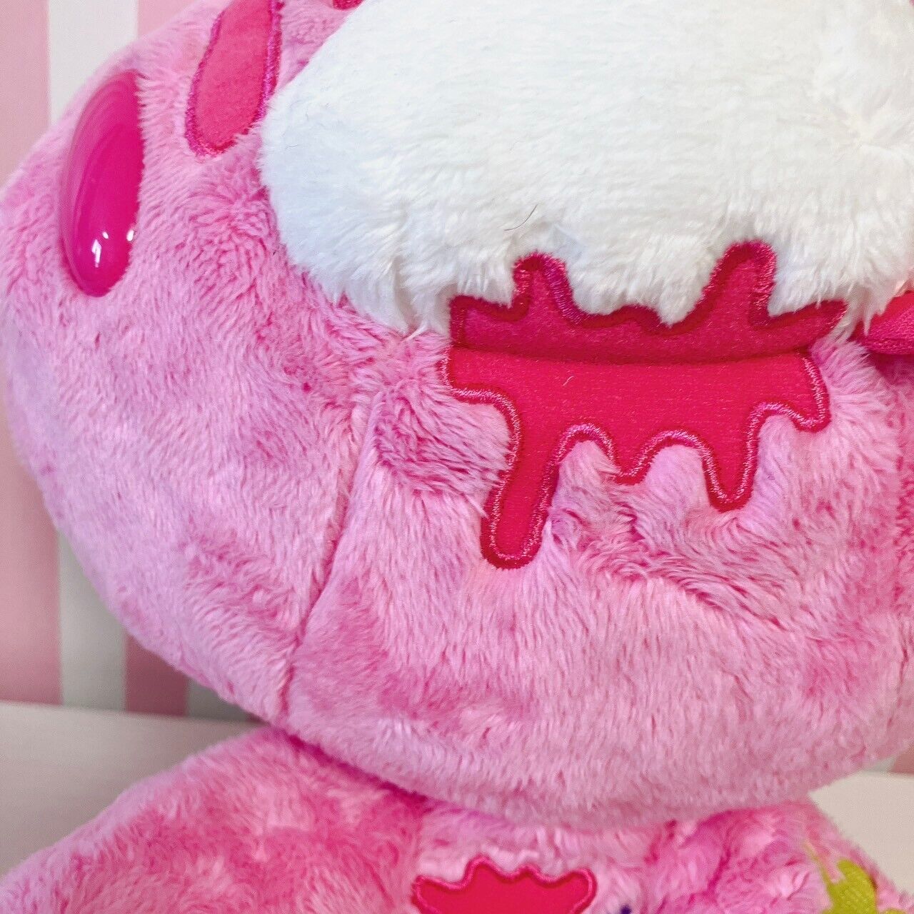 TaiTo Gloomy Bloody Bear Plush Juicy Fruits Doll Soft Stuffed Toy Pink Apple