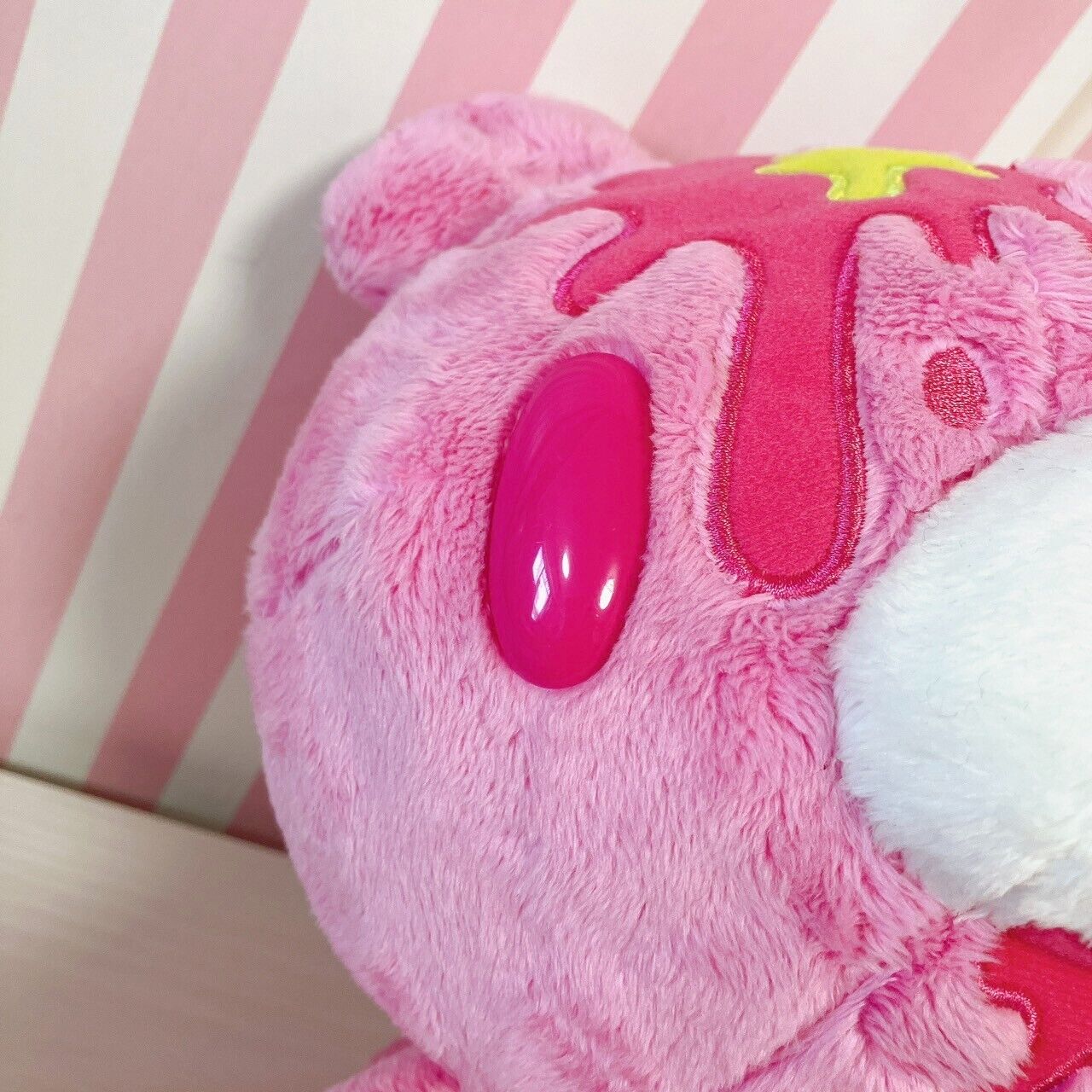 TaiTo Gloomy Bloody Bear Plush Juicy Fruits Doll Soft Stuffed Toy Pink Apple