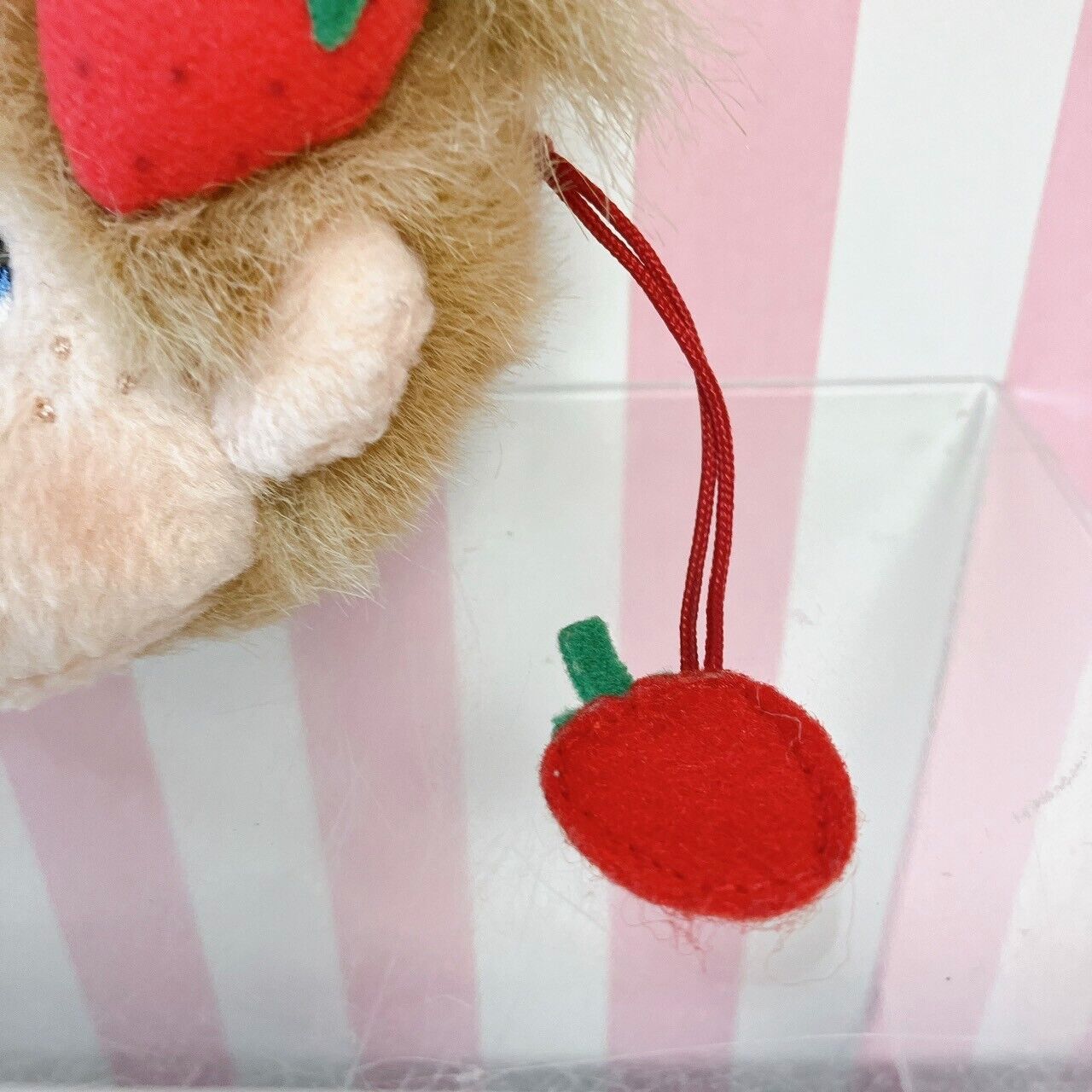 Monchhich Coin Case Purse Monkey Strawberry Fluffy Brown Kawaii Character Rare