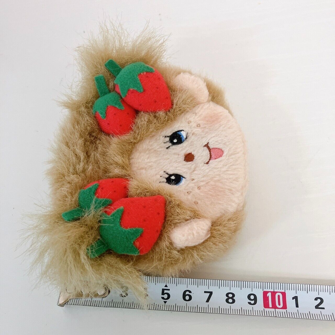 Monchhich Coin Case Purse Monkey Strawberry Fluffy Brown Kawaii Character Rare