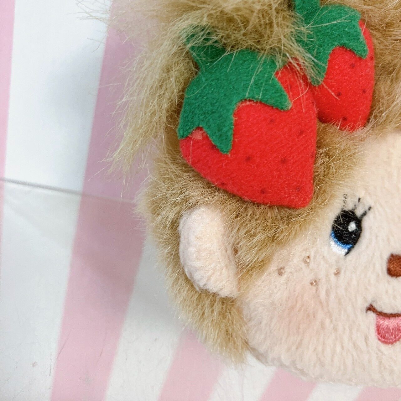 Monchhich Coin Case Purse Monkey Strawberry Fluffy Brown Kawaii Character Rare