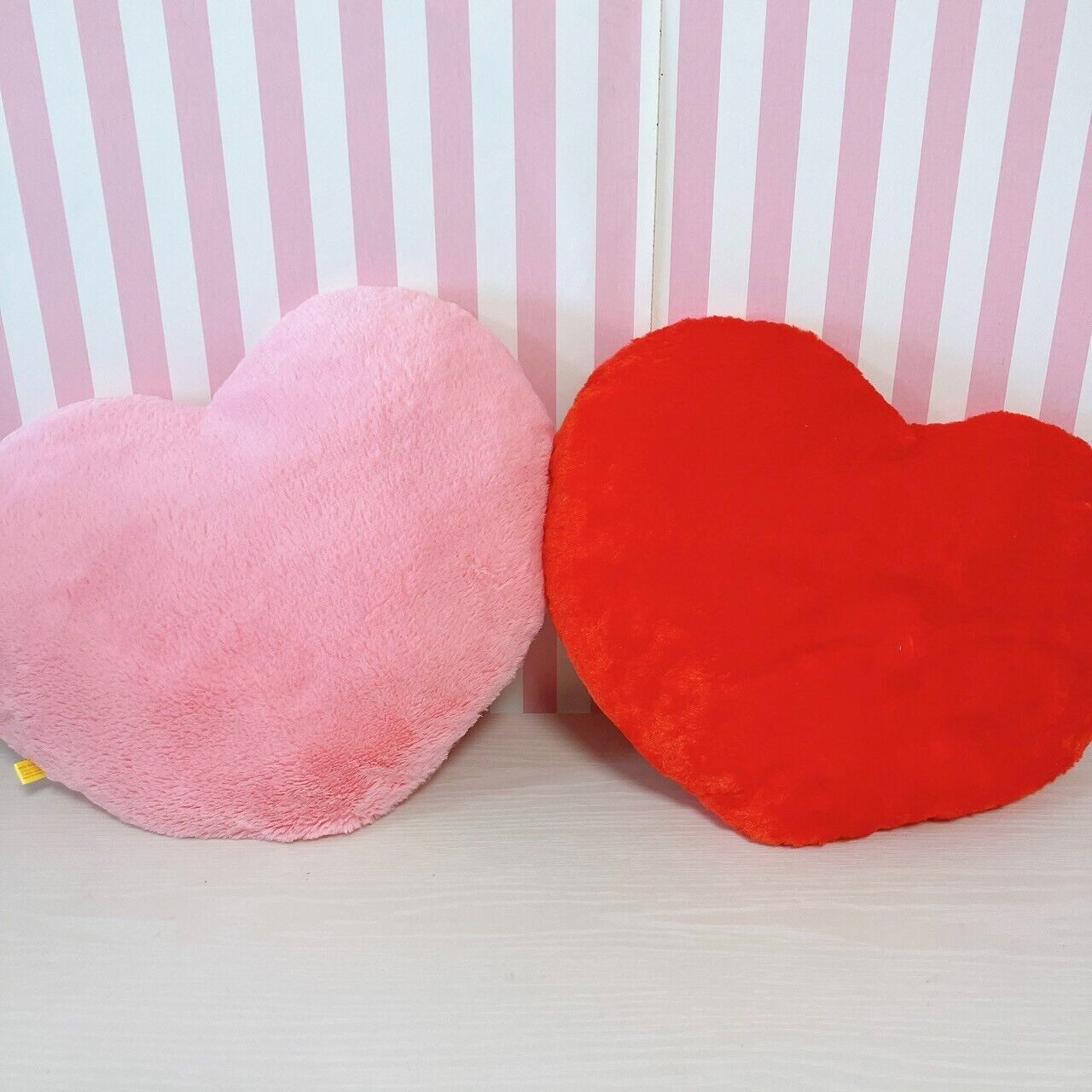 San-x Rilakkuma Korilakkuma Cushion Set 2 Heart Pink Red Bear Ribbon Present