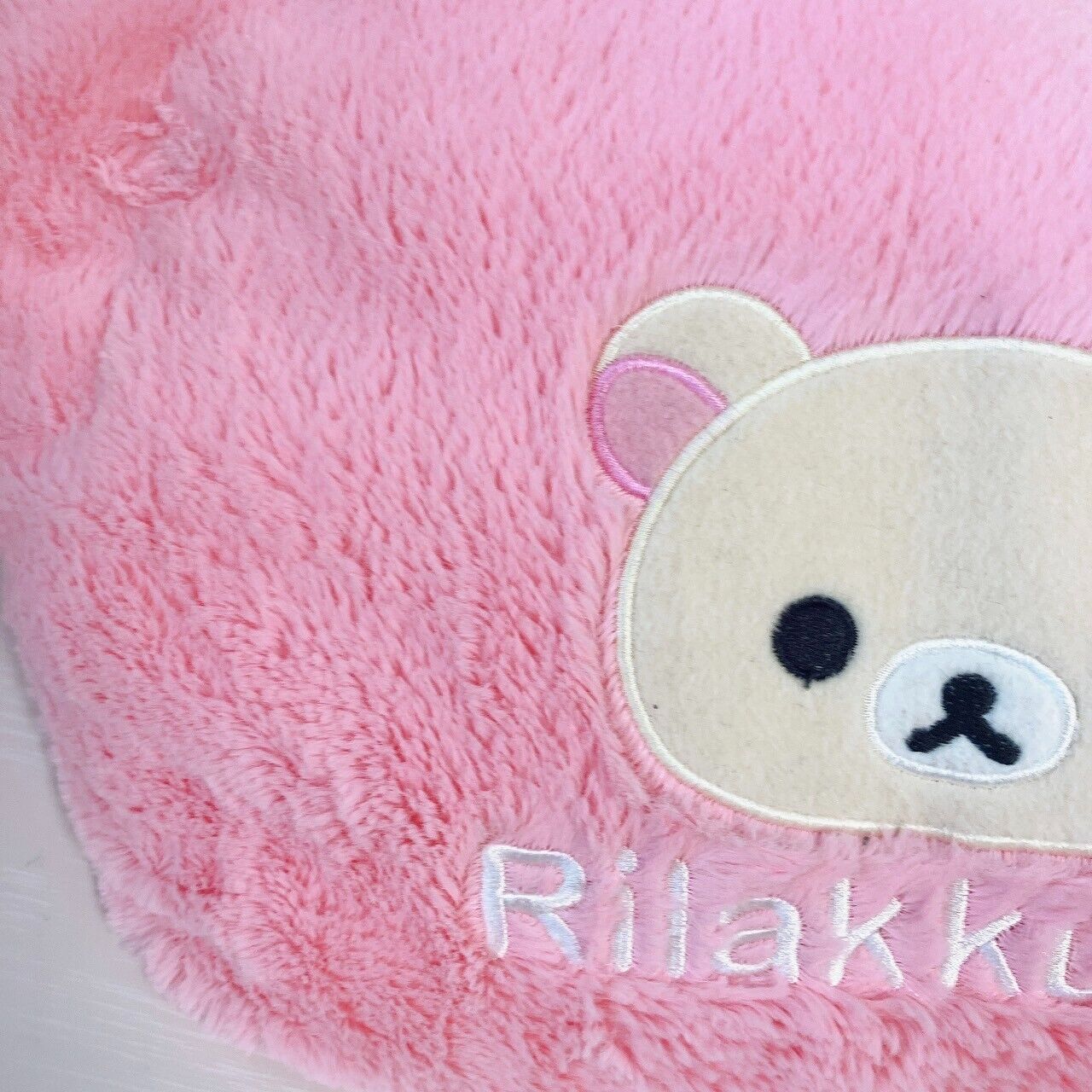 San-x Rilakkuma Korilakkuma Cushion Set 2 Heart Pink Red Bear Ribbon Present