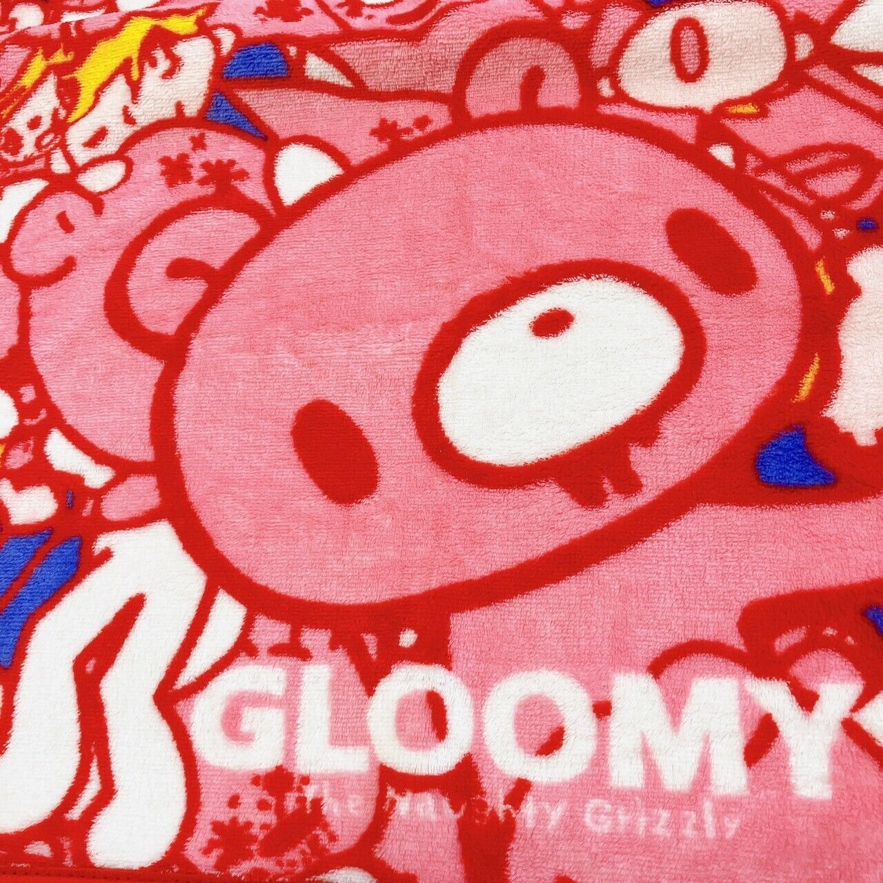 Taito Gloomy Bloody Bear Blanket Pink Red Fluffy Chax GP CGP Character Kawaii