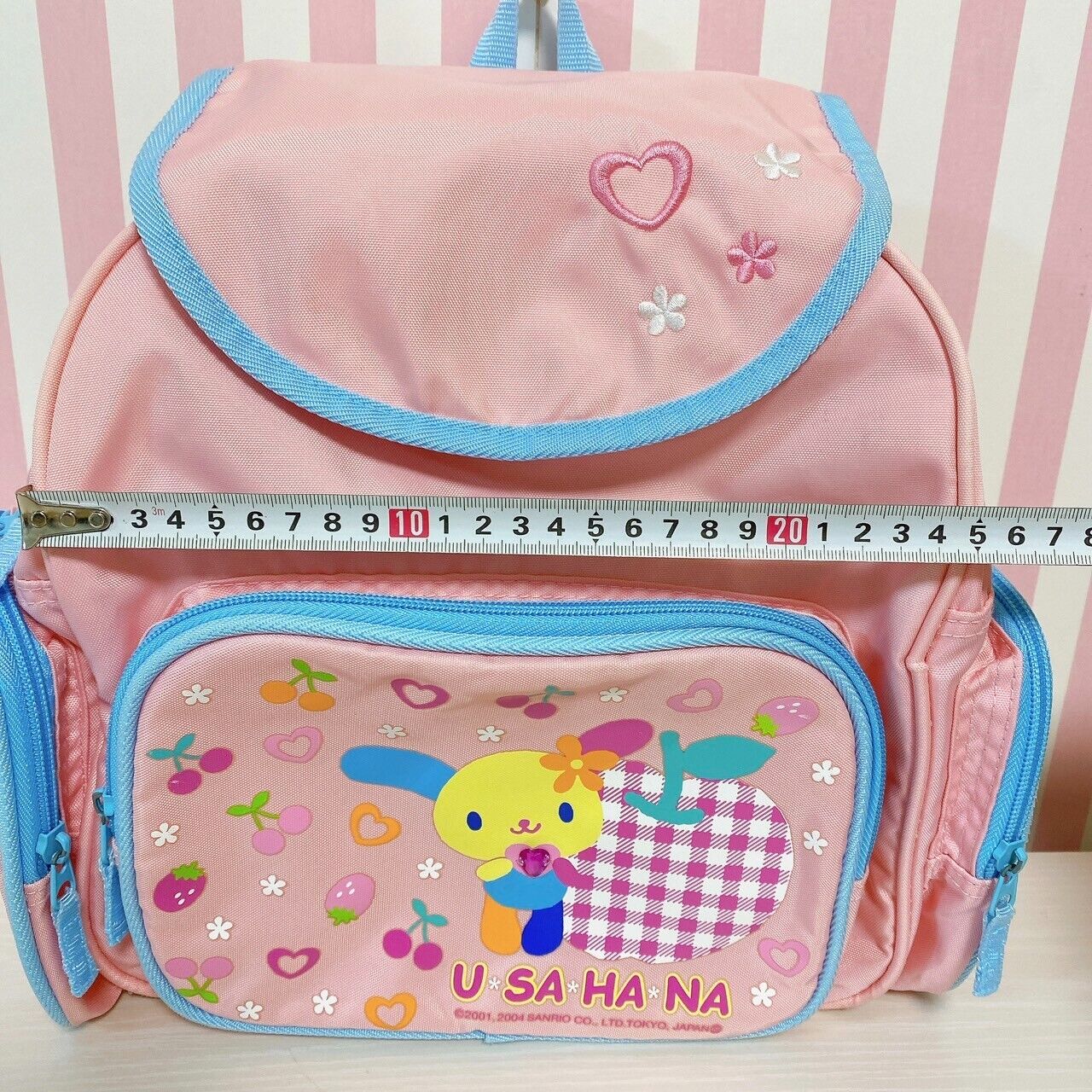 Sanrio Usahana Backpack Rucksack Bag School Heart Pink Apple Cherry Kawaii Rare