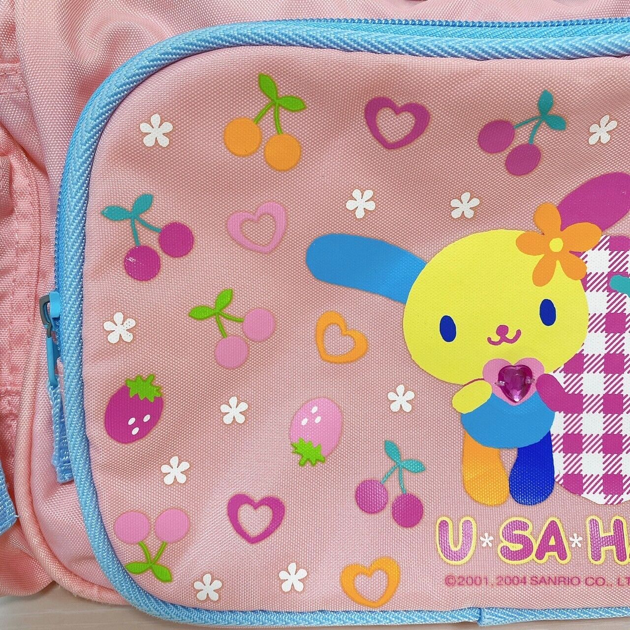 Sanrio Usahana Backpack Rucksack Bag School Heart Pink Apple Cherry Kawaii Rare