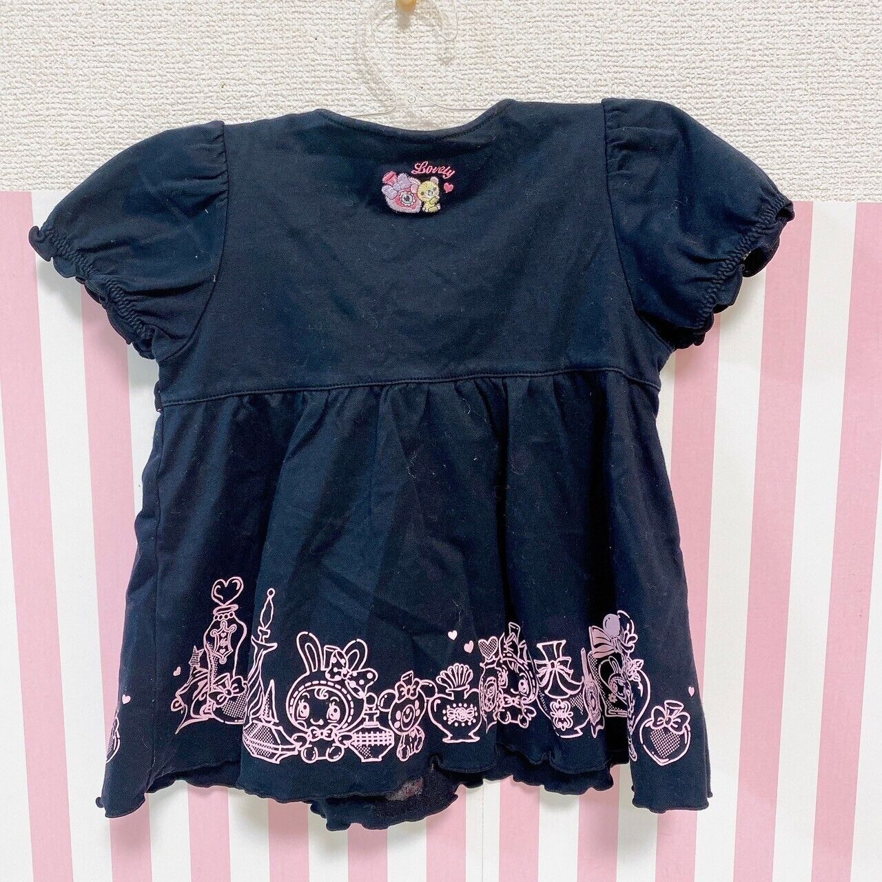 Mezzo Piano Dress Black 100 Berrie Ribbon Frill Lace Castle Kawaii Character