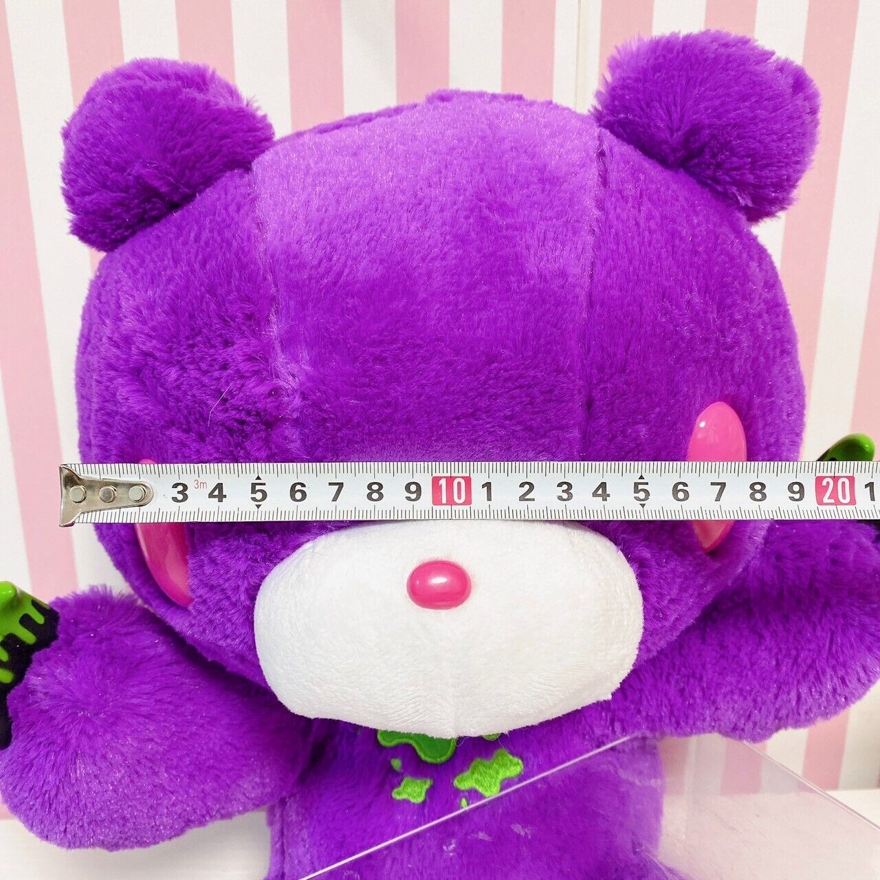 TAiTo Gloomy Bloody Bear Horror Tone Purple Plush Doll Soft Stuffed Toy Rare