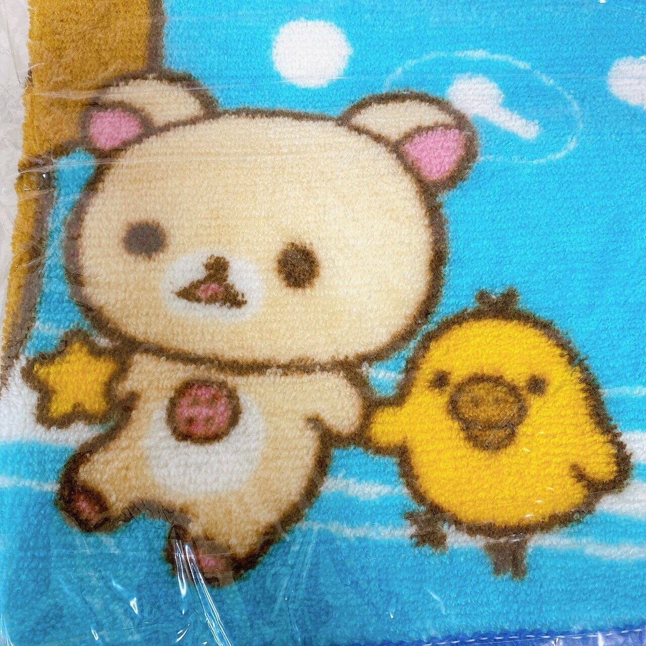 San-X Rilakkuma Korilakkuma Kiiroitori Rug Mat Blue Star Universe Space Fluffy