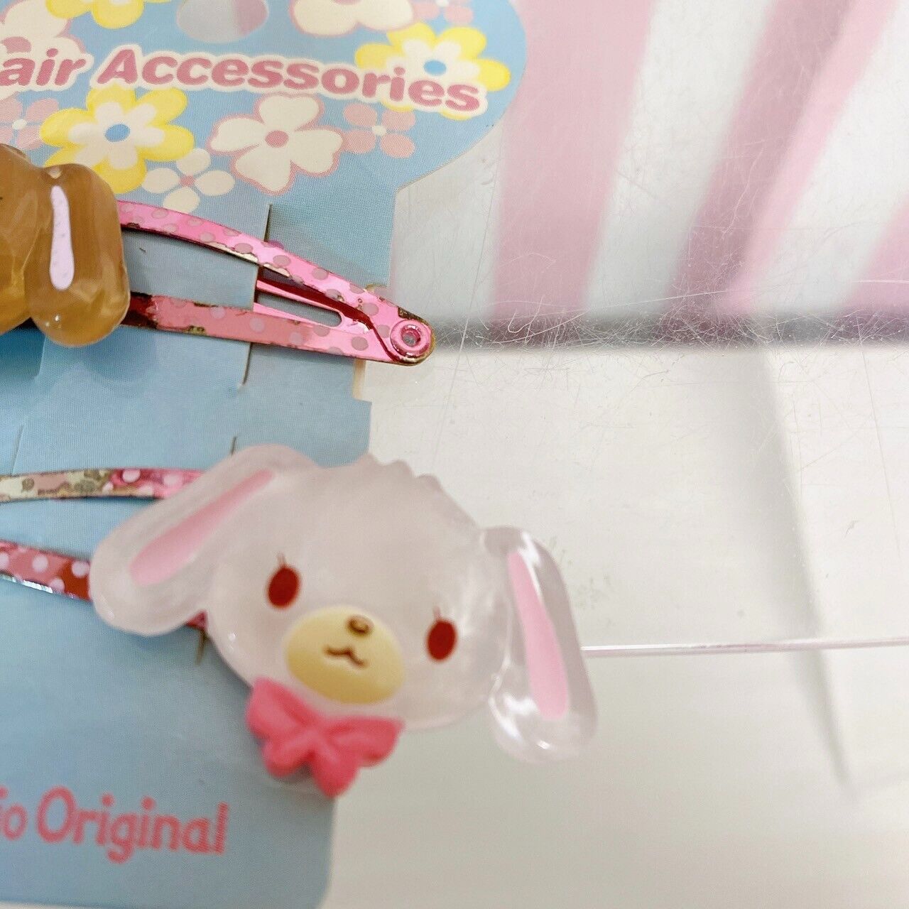 Sanrio Sugar Bunnies Hairpin Set 2 Hair Accessory Shirousa Kurousa Rabbit Dot