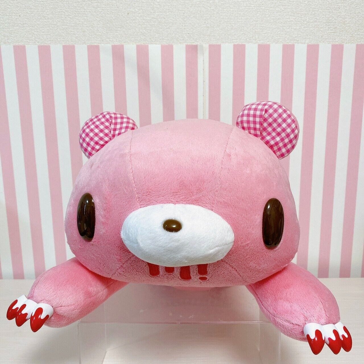 TaiTo Gloomy Bear Bloody Pink Plush Soft Stuffed Toy Doll Fluffy Lying CGP 547