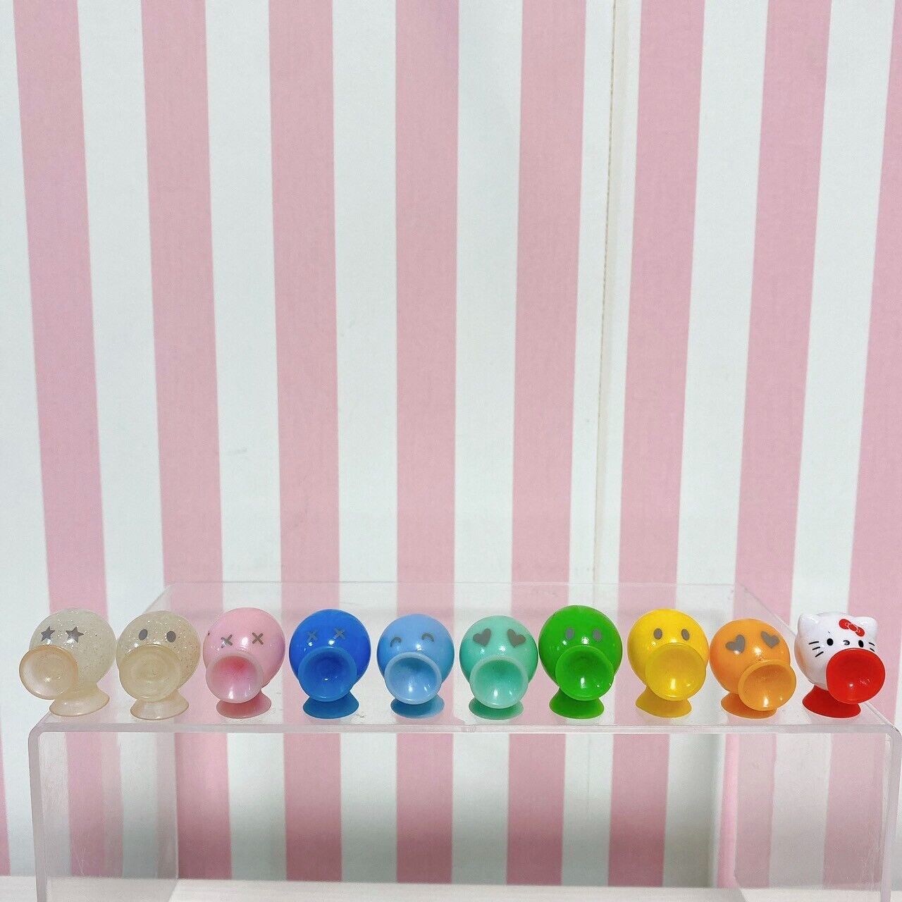 Takocchu Slim Soft Mini Figure Mascot  Set 10 Sanrio Hello Kitty Octopus Rainbow