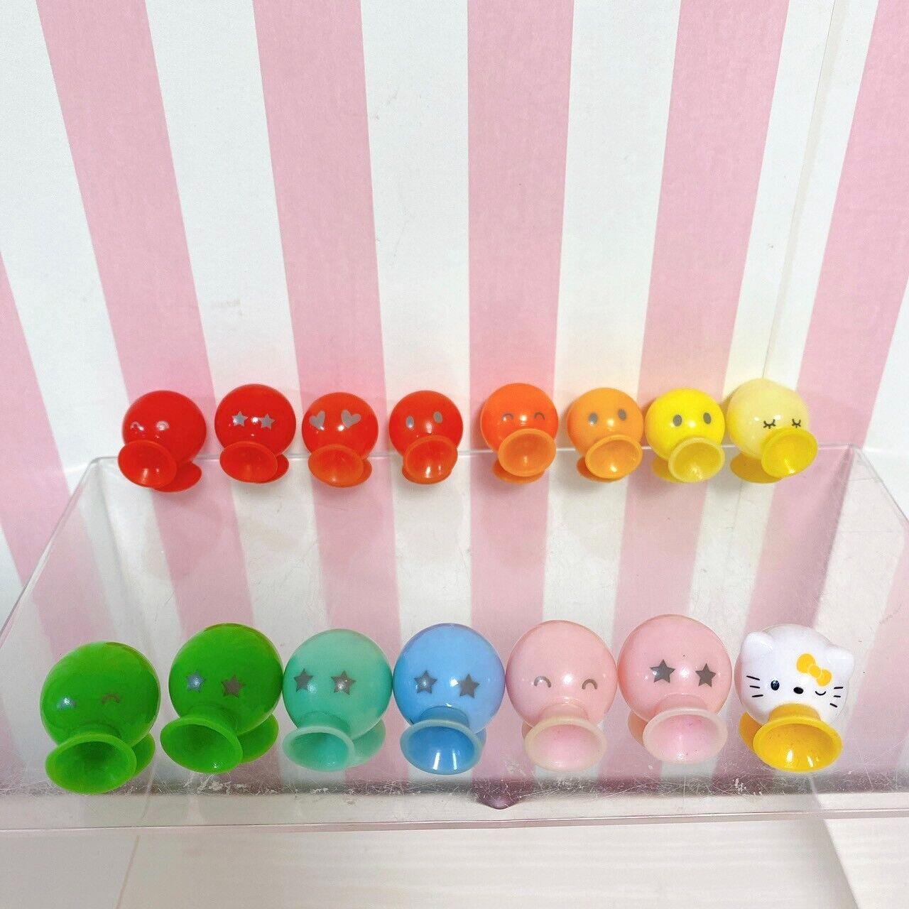 Takochu Slim Soft Mini Figure Mascot  Set Sanrio Hello Kitty Octopus Rainbow