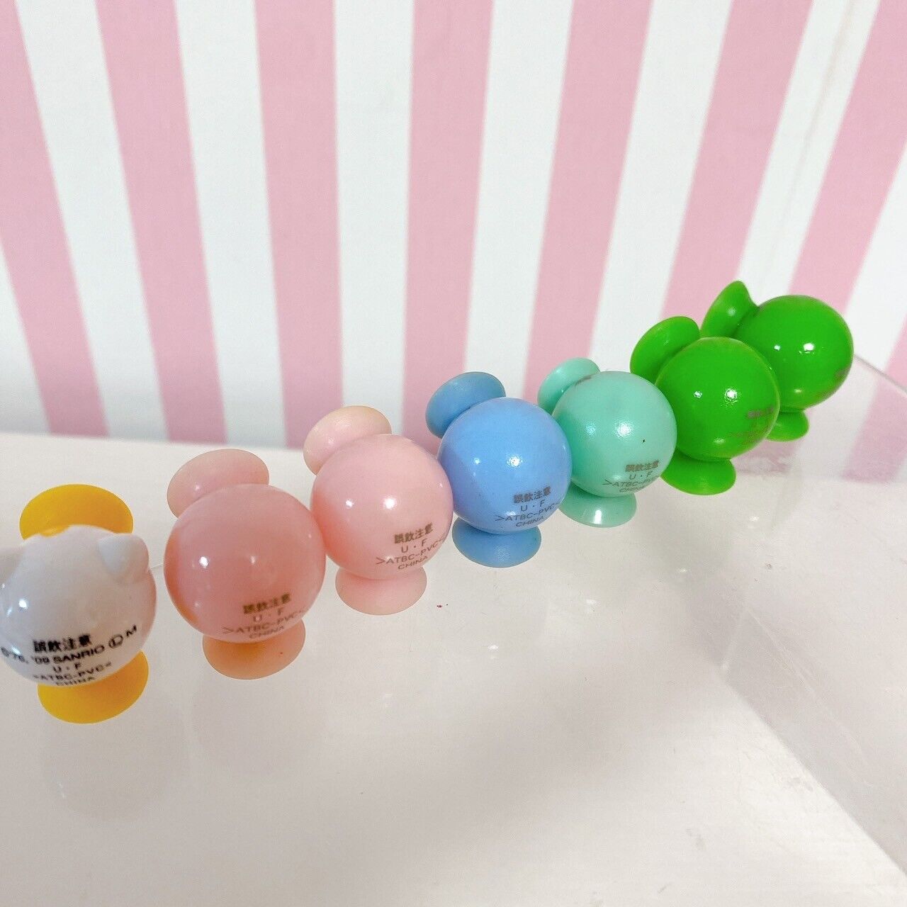 Takochu Slim Soft Mini Figure Mascot  Set Sanrio Hello Kitty Octopus Rainbow