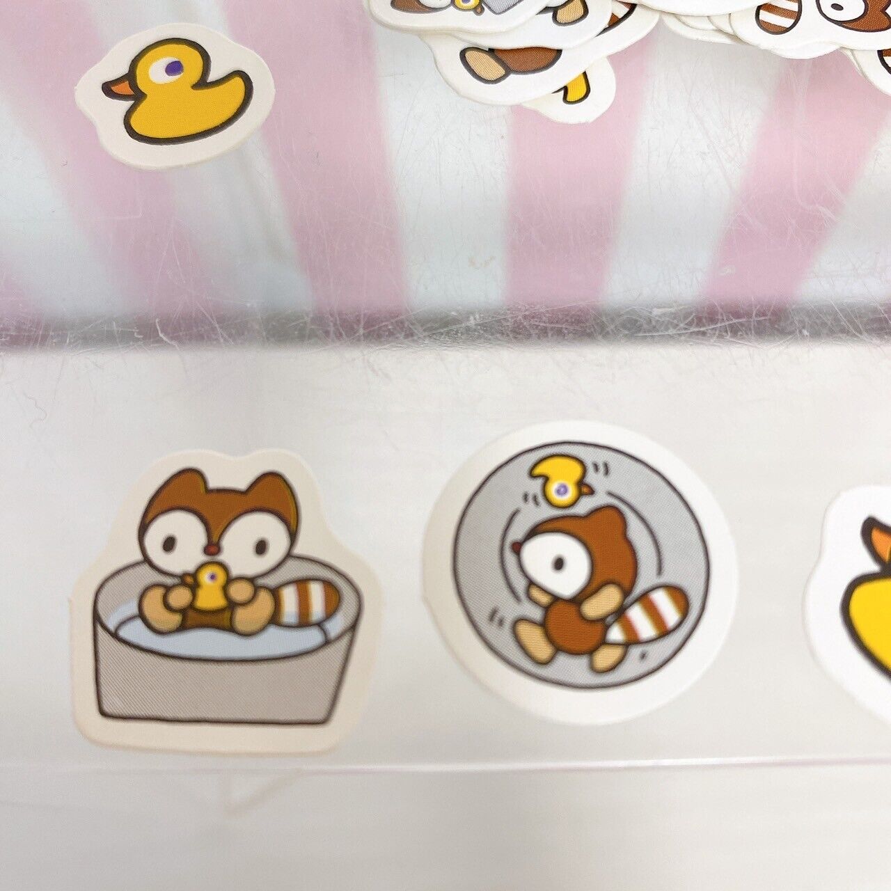 Sanrio Taraiguma no Laundry Sticker Set Stationery Bear Raccoon Kawaii Character