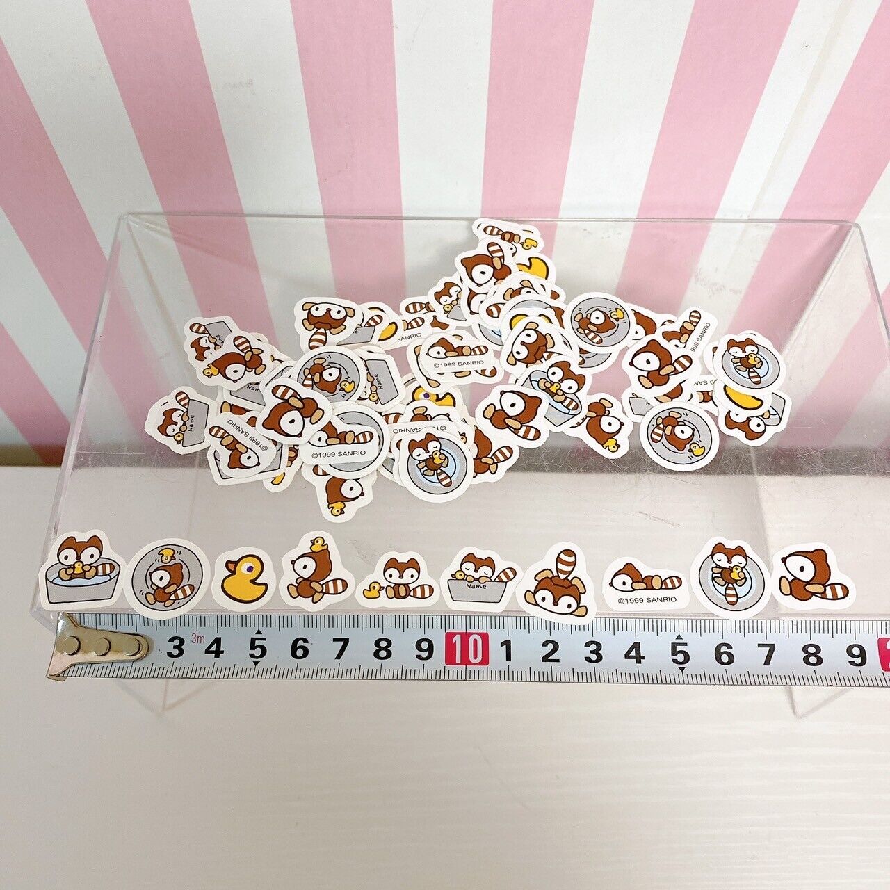 Sanrio Taraiguma no Laundry Sticker Set Stationery Bear Raccoon Kawaii Character