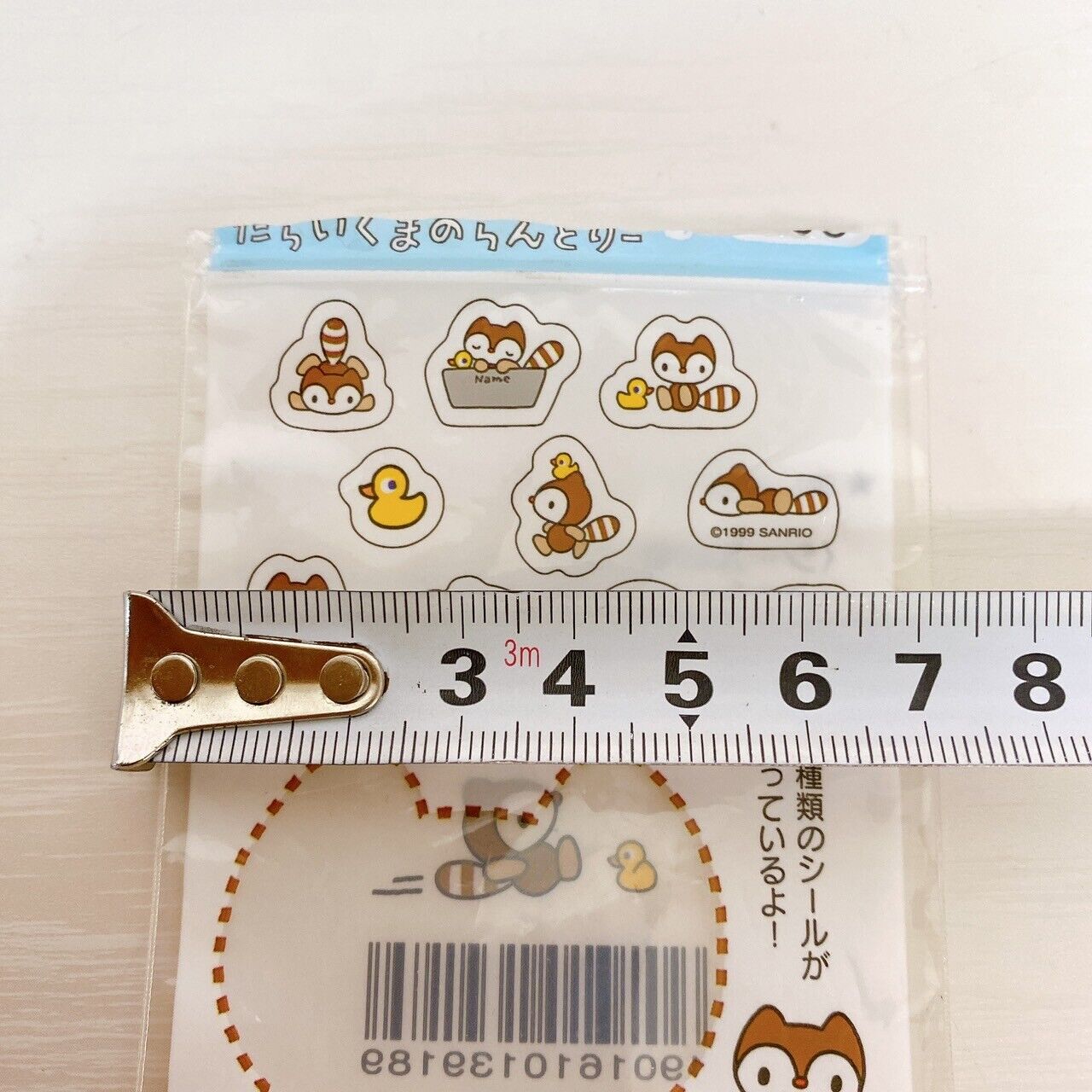 Sanrio Taraiguma no Laundry Sticker Set Stationery Bear Raccoon Kawaii Character