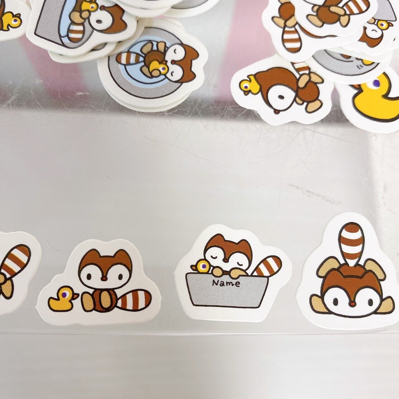 Sanrio Taraiguma no Laundry Sticker Set Stationery Bear Raccoon Kawaii Character