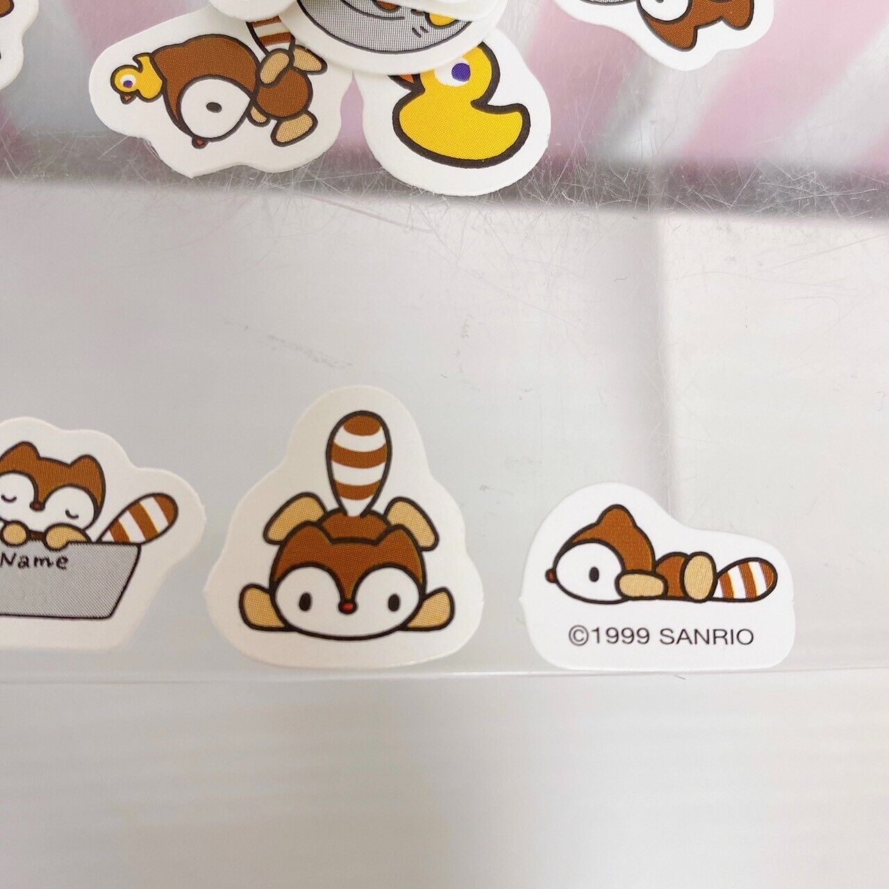 Sanrio Taraiguma no Laundry Sticker Set Stationery Bear Raccoon Kawaii Character