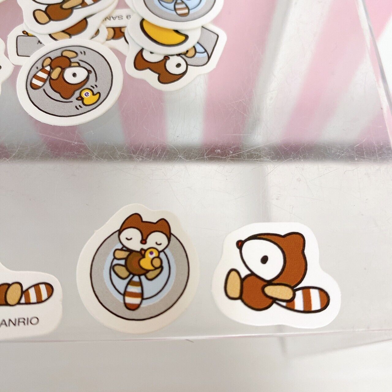 Sanrio Taraiguma no Laundry Sticker Set Stationery Bear Raccoon Kawaii Character