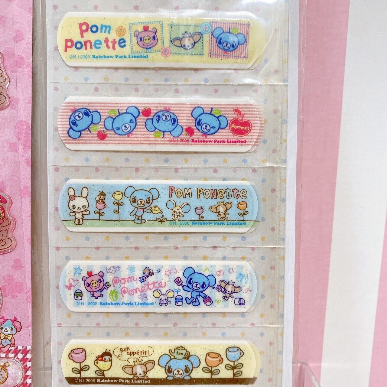 Narumiya Mezzo Piano Pom Ponette Rainbow Park Goods Set Stationery Accessory